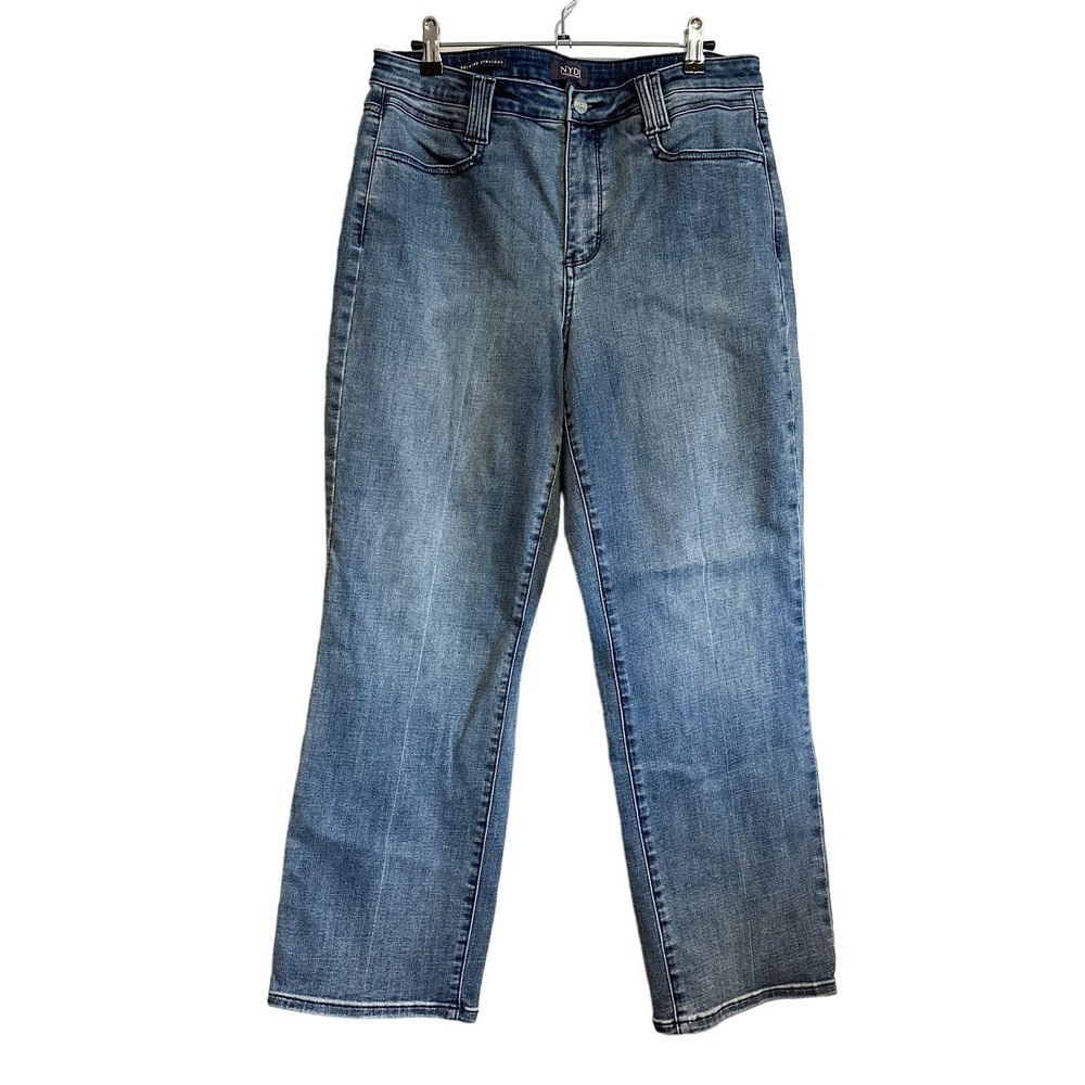 NYDJ Relaxed Straight LiftxTuck Technology Majestic Wash Jeans Size 10
